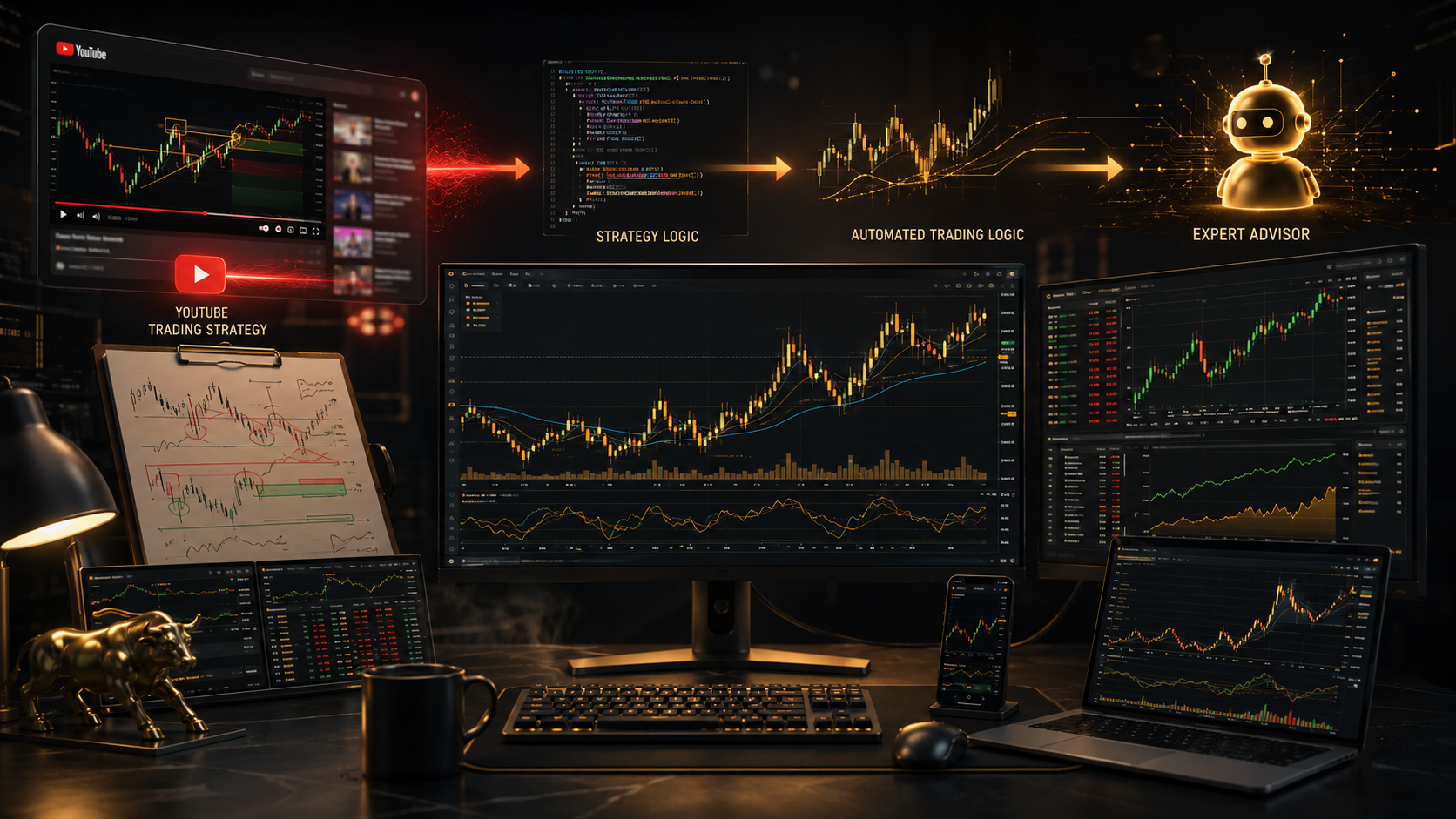 How to Turn YouTube Forex Strategies Into MT5 EAs and TradingView Strategies