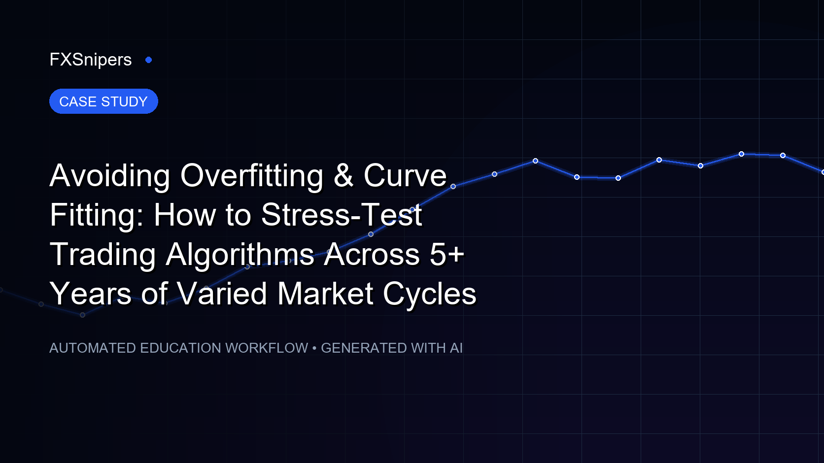 Avoiding Overfitting & Curve Fitting: How to Stress-Test Trading Algorithms Across 5+ Years of Varied Market Cycles