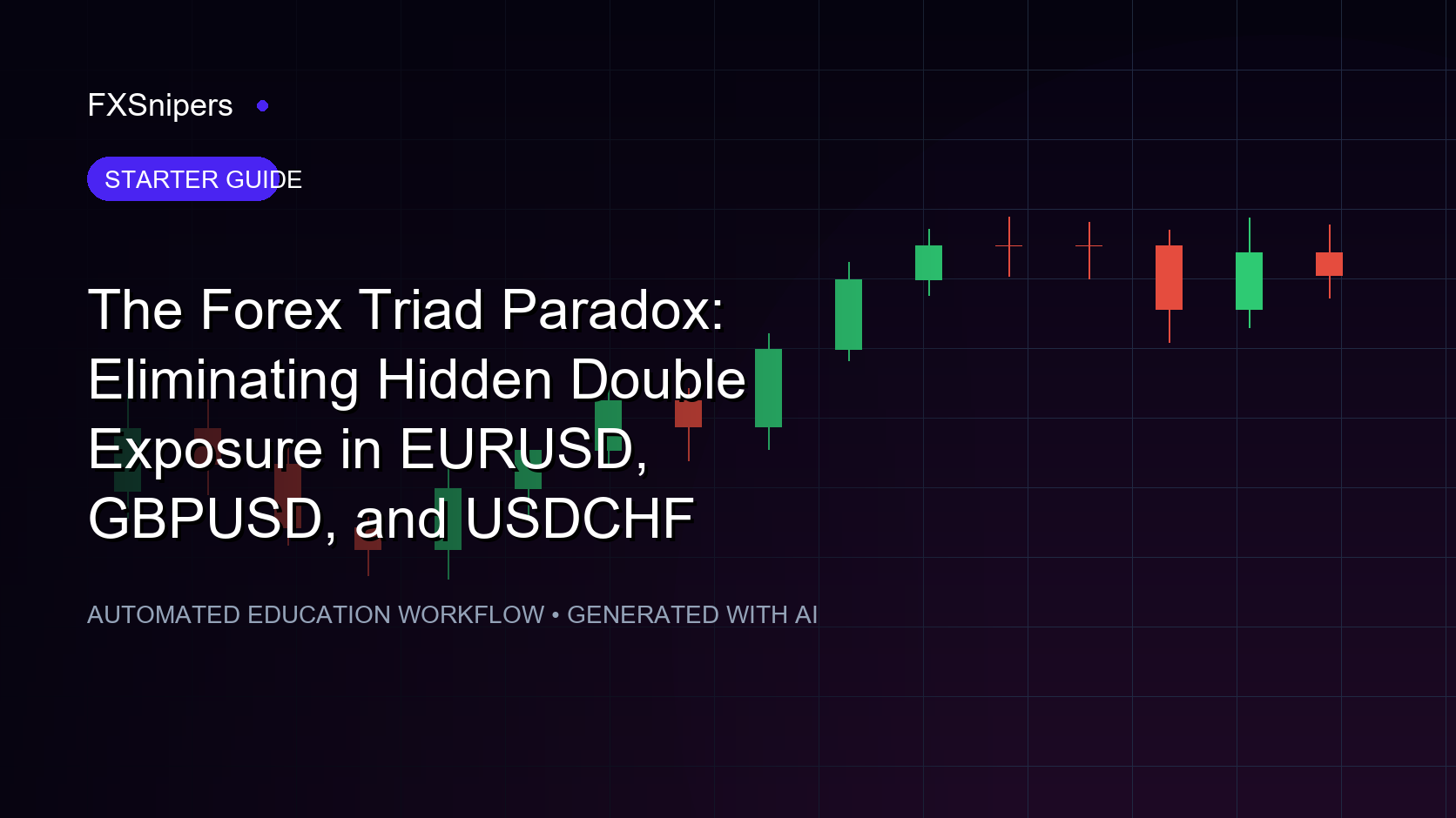 The Forex Triad Paradox: Eliminating Hidden Double Exposure in EURUSD, GBPUSD, and USDCHF
