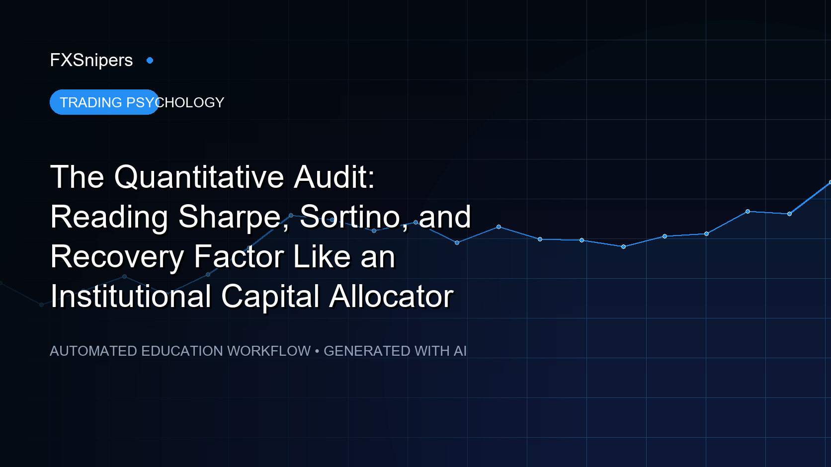 The Quantitative Audit: Reading Sharpe, Sortino, and Recovery Factor Like an Institutional Capital Allocator