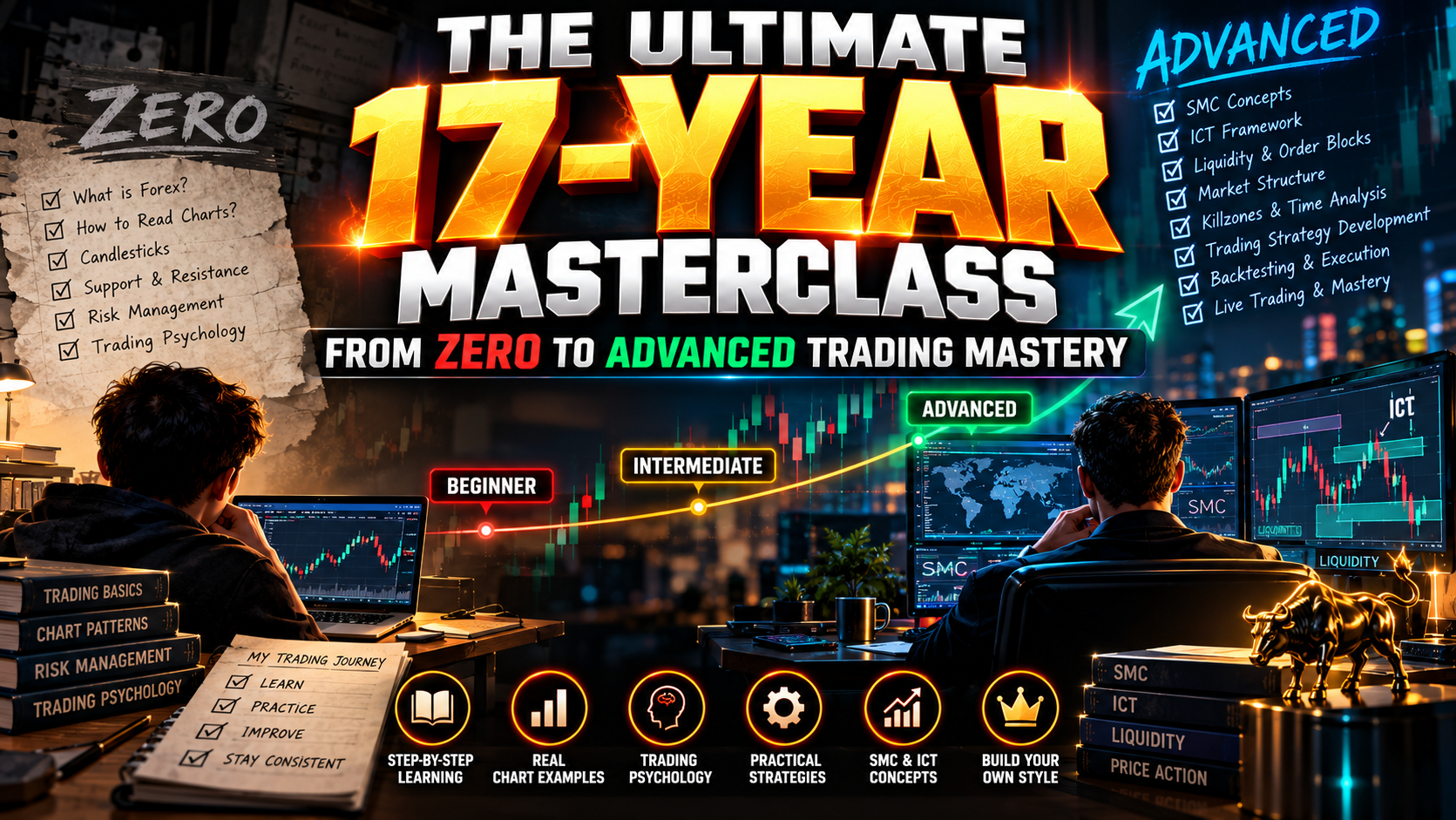 The Ultimate 17-Year Masterclass: From Zero to Advanced Trading Mastery